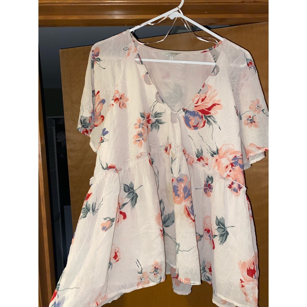 Lucky Brand babydoll blouse